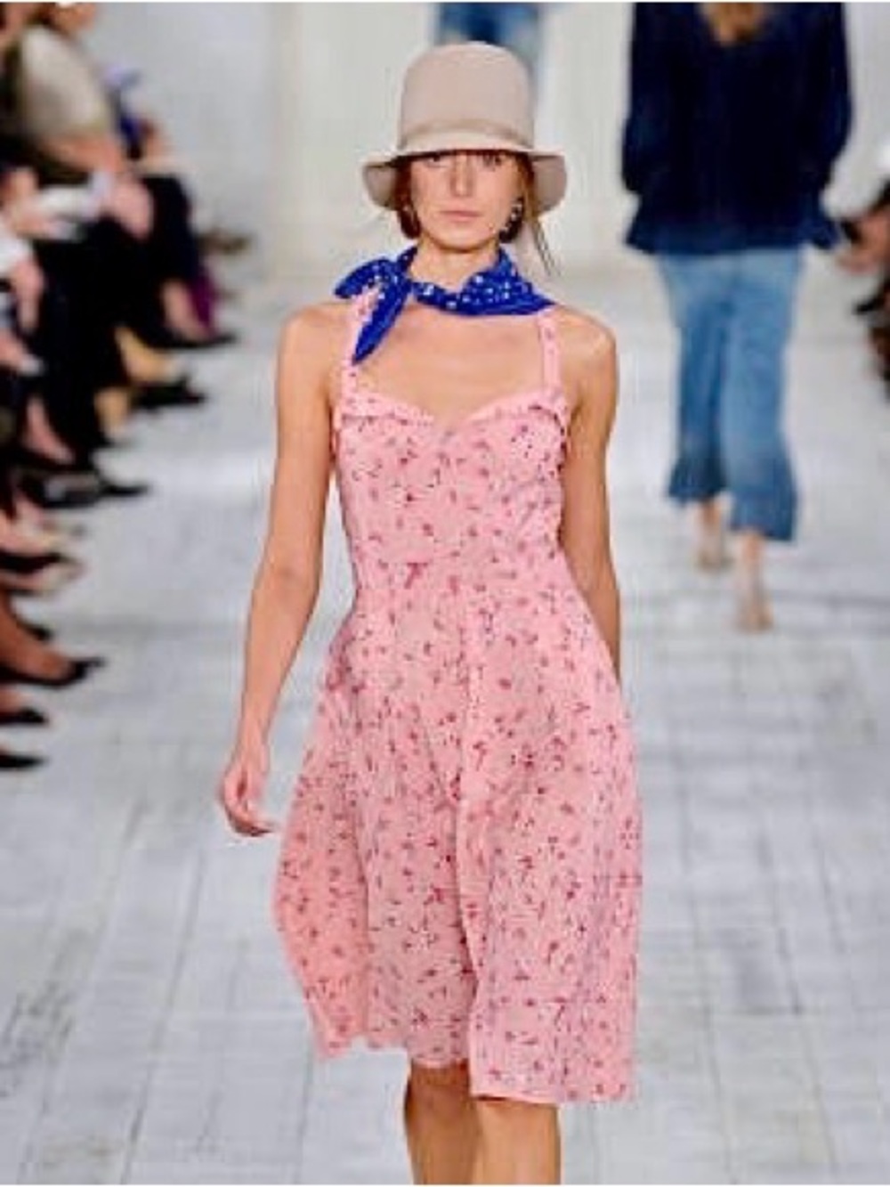 RALPH LAUREN PURPLE LABEL Collection S/S 2010 Linen Floral Sun Dress in Pink